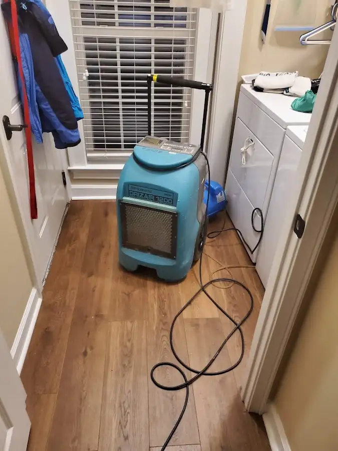 Commercial dehumidifier deployed for Flood Damage Cleanup in University