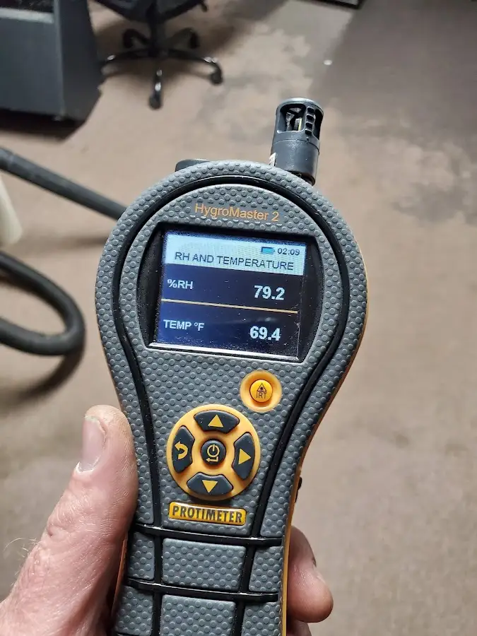 Moisture meter humidity assessment for Fire & Smoke Damage Restoration in University